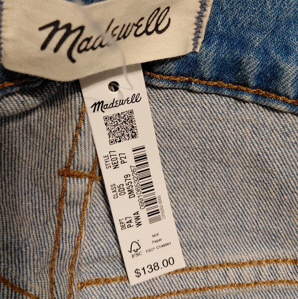 NWT Madewell Balloon Jeans 27P Petite High Rise Magic Pockets Light Wash - Picture 6 of 11